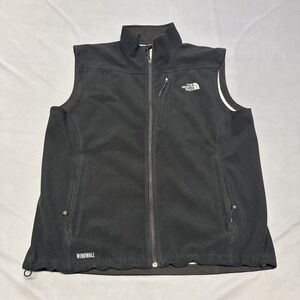The North Face Windwall Vest Men's XL Black Fleece Lined Windbreaker